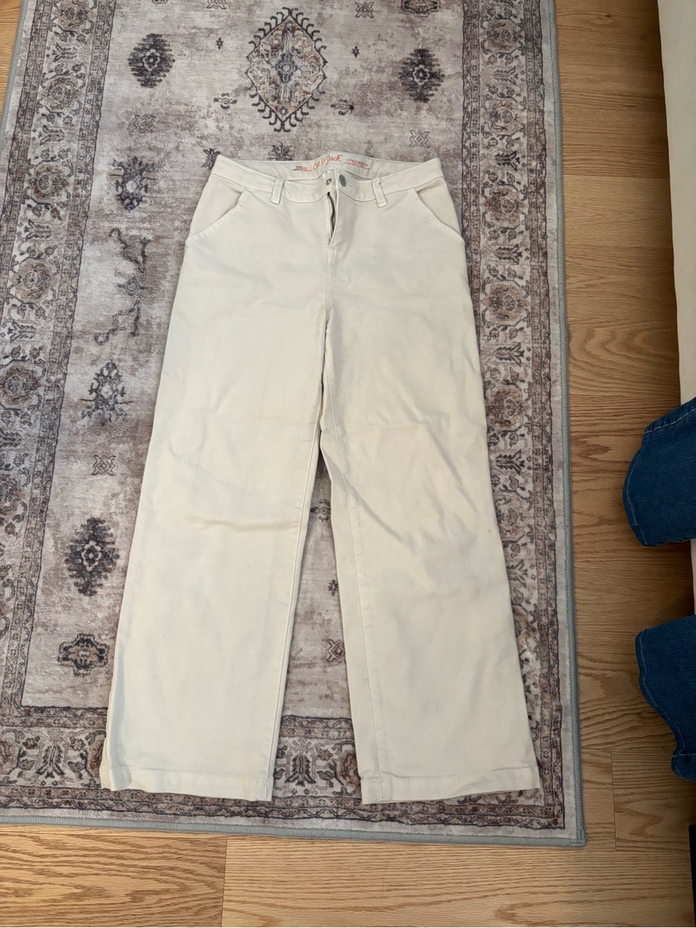 Cat & Jack Cream Wide-Leg Jeans